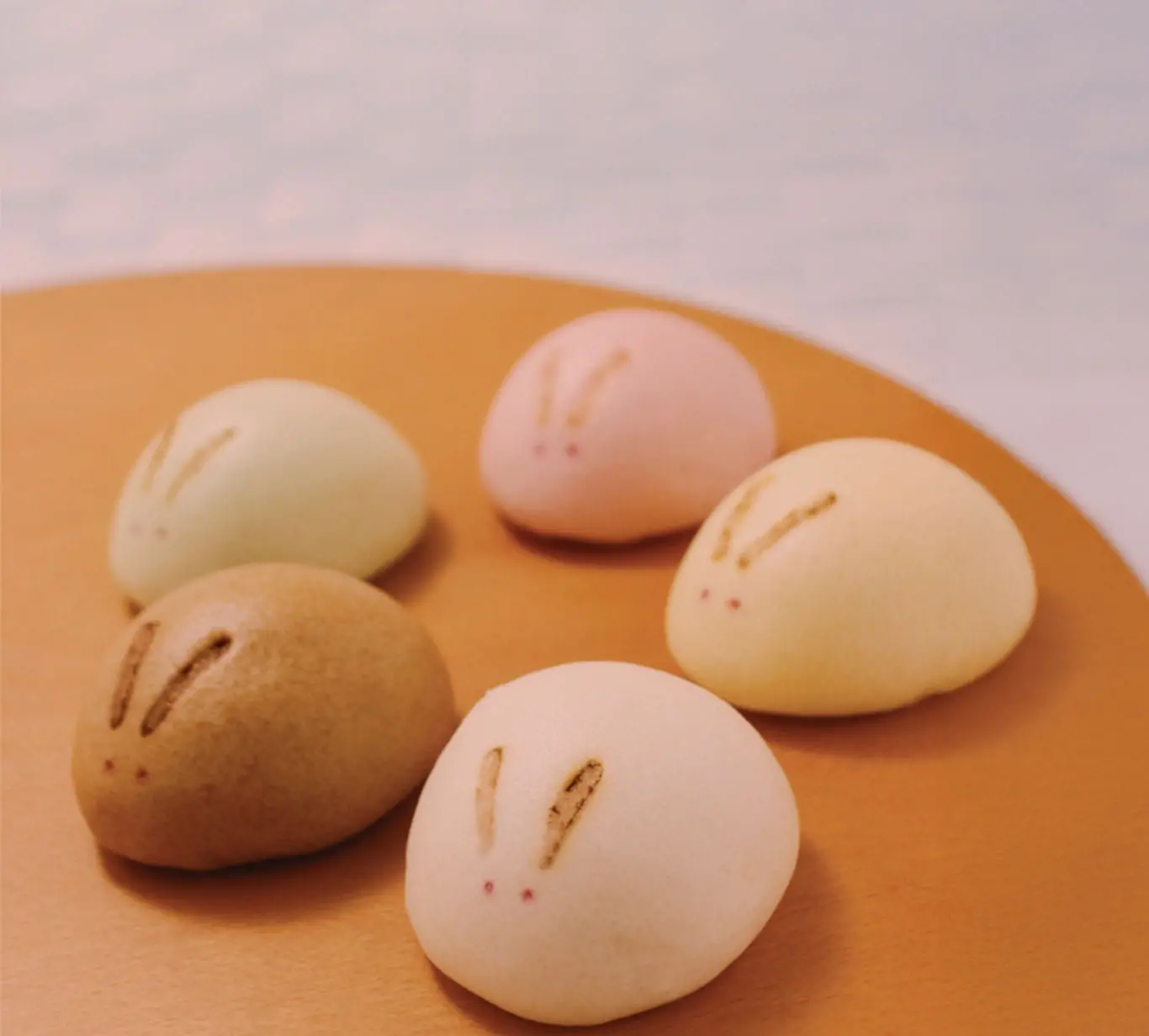 うさぎのお饅頭が並んでいる様子
